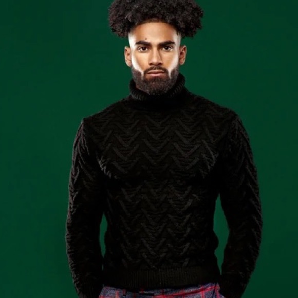 Eksi-1 Sweaters | Mens Black Knit Turtleneck Sweater from Celebrity Stylist J. Bolin | Color: Black | Size: M | Mssanno1's Closet